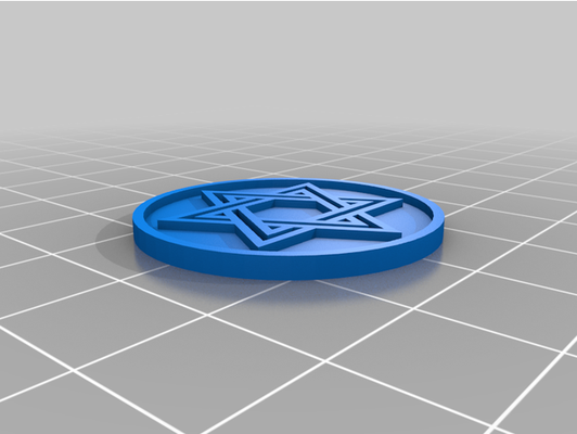star of david in ukranian colours by maryhinge jewish stand ukraine 3d print model - Mito3D