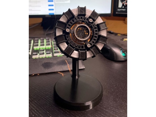 arc reactor stand dc barrel jack by spaceknight 3d print model - Mito3D