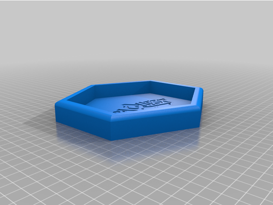 hexagonalish dice tray coraquest by duncanmac boardgames 3d print model - Mito3D