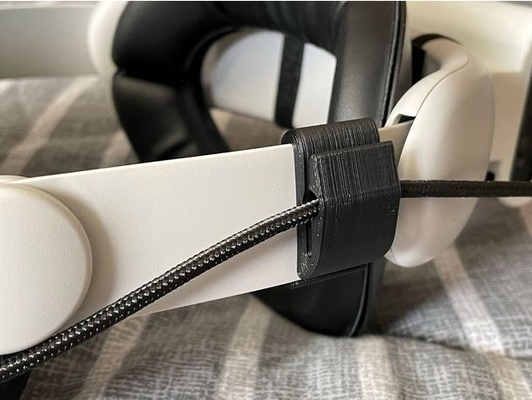 quest 2 cable clip kiwi design strap by astroaaron holder management oculus vr headset 3d print model - Mito3D