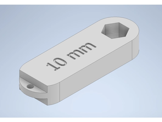 emergencia 10mm llave inglesa llavero by hola ustedes mano herramientas maleficio herramienta 3d print model - Mito3D