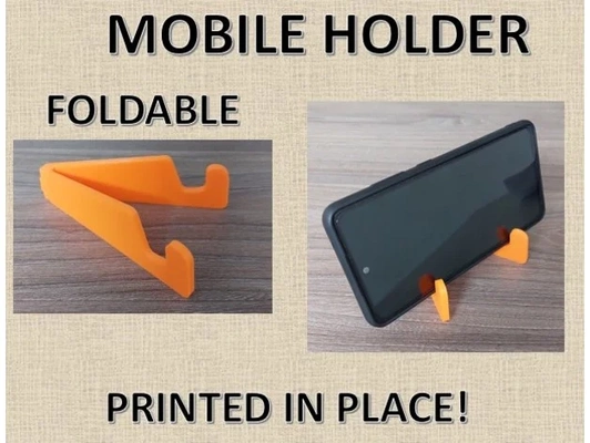 foldable mobile holder by cmacarval phone stand 3d print model - Mito3D