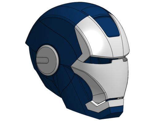 iron man helmet one piece by airplanenerd ironman ironmanhelmet 3d print model - Mito3D