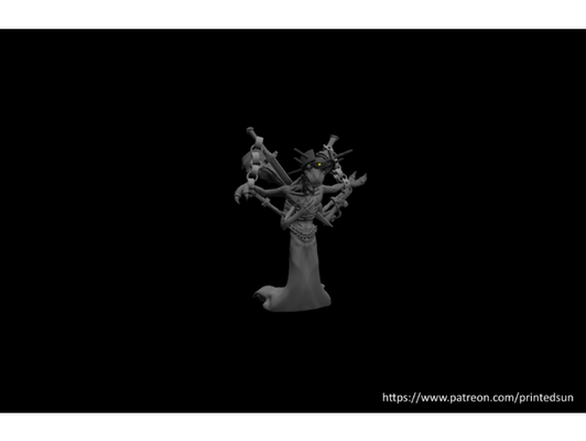 fallen angel by printedsun dnd miniature miniatures monster pathfinder mini 3d print model - Mito3D