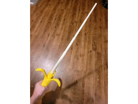 banana saber collapsing lightsaber sword by international man of mystery mario star wars 3d print model - Mito3D
