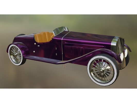 cool violet roadster by tantinefa voiture ancien 3d print model - Mito3D