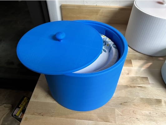 papier teller lager container by 50tonrobot geschirr 3d print model - Mito3D