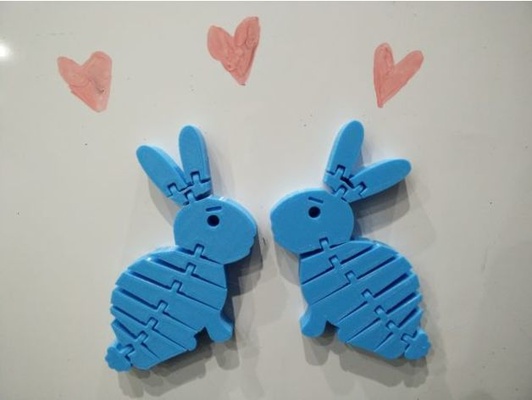 esnek tavşan gizli mıknatıslar by mrmbmrmb buzdolabı mıknatıs manyetik 3d print model - Mito3D