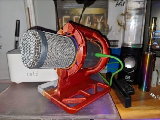 mikrofon stand funktioniert 50mm dim mic atrx by po3plestorm halter unterstützung montieren schock 3d print model - Mito3D