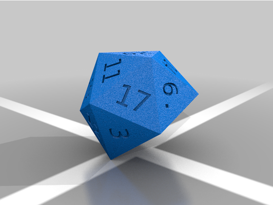 d20 caricato test 2 by tender57 3d print model - Mito3D