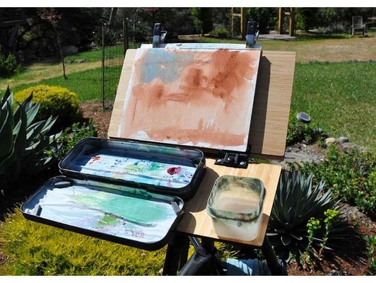 magnétique esquisser chevalet by seadragon3737 acrylique art artiste gouache james civière paysage aimant peindre peintre peinture air aquarelle 3d print model - Mito3D