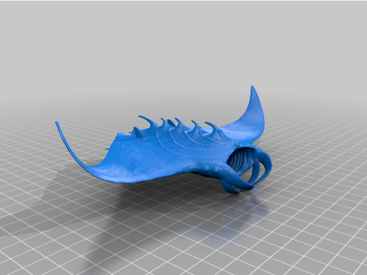 manta rayo mar monstruo leviatán criatura by nutsack01 3d print model - Mito3D