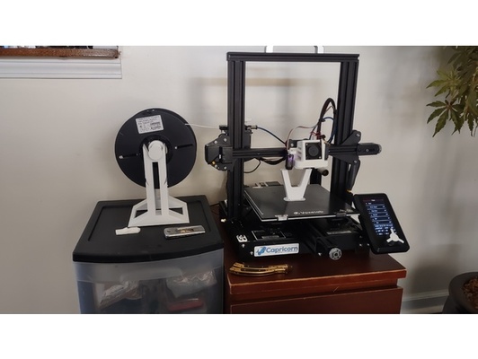 reliable spool holder - fully 3d printed by miiggs ngss ccss filament spoolholder stand 3d print model - Mito3D