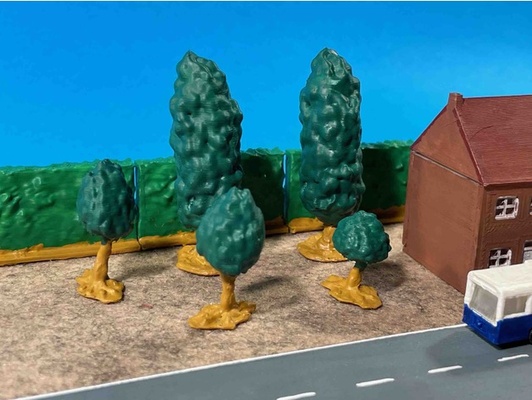 ayarlamak of ağaçlar 1 z scale by bonnerbiber manzara çocuk kulübü model demiryolu tren trenler n ölçek arazi ağaç 3d print model - Mito3D