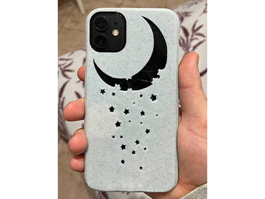 pla iphone 11 case moon by diselico stars 3d print model - Mito3D