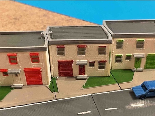 teraslı ev 1c z scale by bonnerbiber bina çocuk kulübü model demiryolu tren trenler n ölçek manzara arazi 3d print model - Mito3D