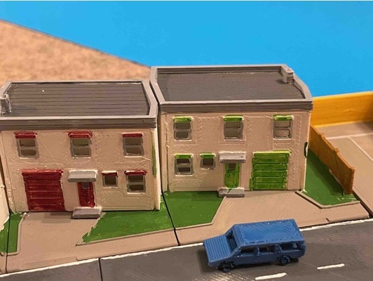 teraslı ev 1d z scale by bonnerbiber bina çocuk kulübü model demiryolu tren trenler n ölçek manzara arazi 3d print model - Mito3D