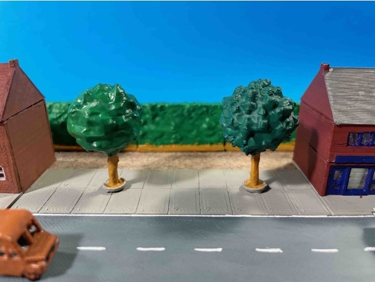 set of trees 2 z-scale by bonnerbiber landscape miniclub model railroad railway train trains n scale scenery terrain tree z 3d print model - Mito3D