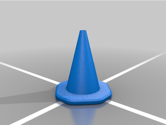 traffic cone by alberttova 3d print model - Mito3D