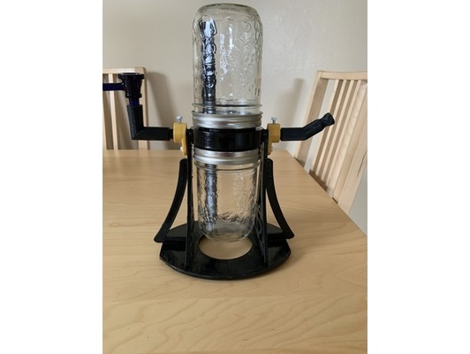 mason jar gravity pipe remix by johnsmithtimelord bong masson water 3d print model - Mito3D