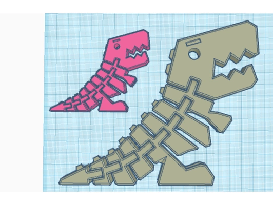 gigante flexi rex forte collegamenti by xdogcp3 articolato dinosauro flessibile 3d print model - Mito3D