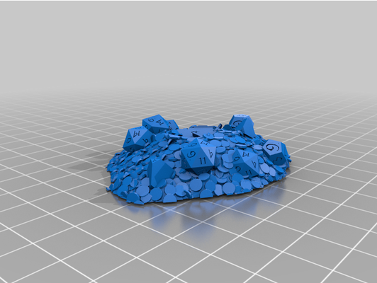 treasure dice pile - display by dan dm 3d print model - Mito3D