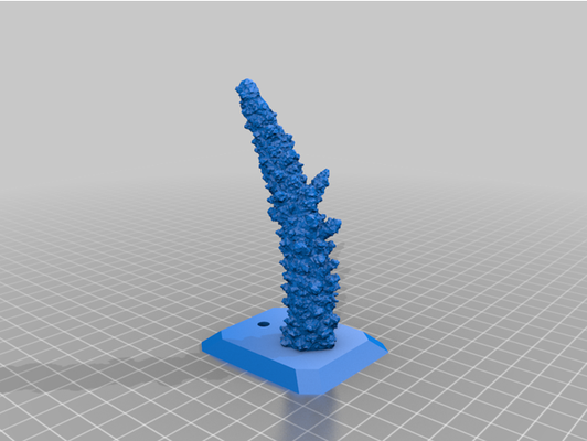 coral arm hook by plun wall 3d print model - Mito3D