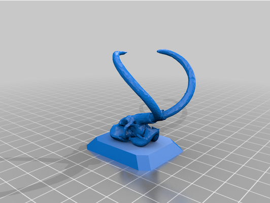 wolley mammoth skull hook by plun wall 3d print model - Mito3D