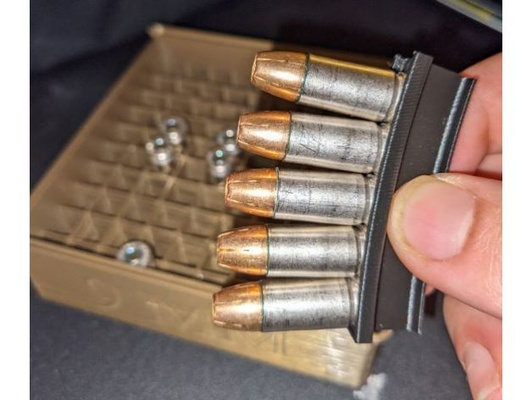 9mm luger bala acortar soporte by matemesías 9x19mm munición balas arma fuego pistola 3d print model - Mito3D