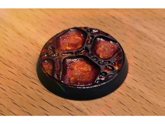 libre lave magma base by cryptogène 25mm bases collection dnd etsy feu kickstarter meeples meeplevault mini miniature miniatures paysage volcanique volcan 3d print model - Mito3D