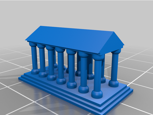 griechisch tempel giebel by wow 3d print model - Mito3D