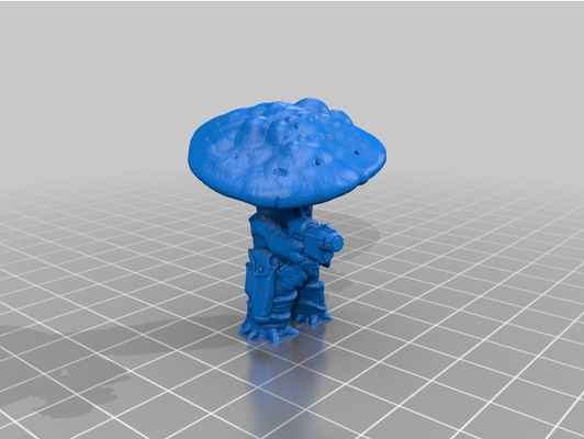 scifi myconid capitaine by thedroobz champignon stargrave 3d print model - Mito3D