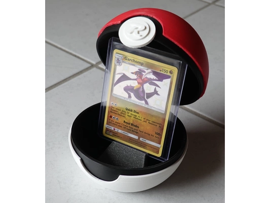 pokeball card display by eviners 3d print model - Mito3D
