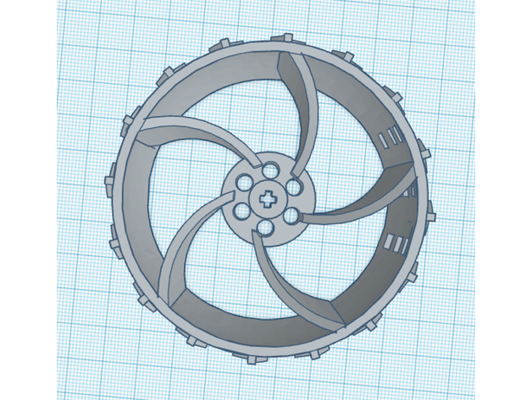 lego curiosité roue by flyndutchman813 3d print model - Mito3D