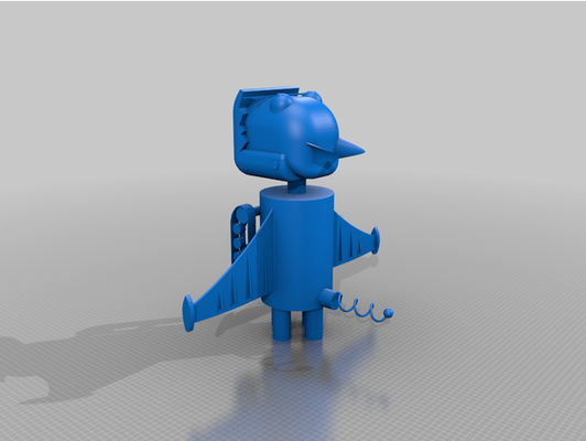 tom alemán robot gato w alas huellas by reecefry3579 3d print model - Mito3D