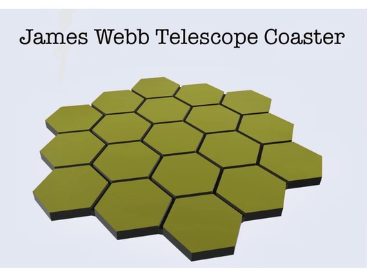 james webb télescope coaster by mathias33 3d print model - Mito3D