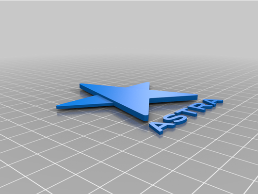 astra logo by jgutz20 anahtarlık roket 3d print model - Mito3D