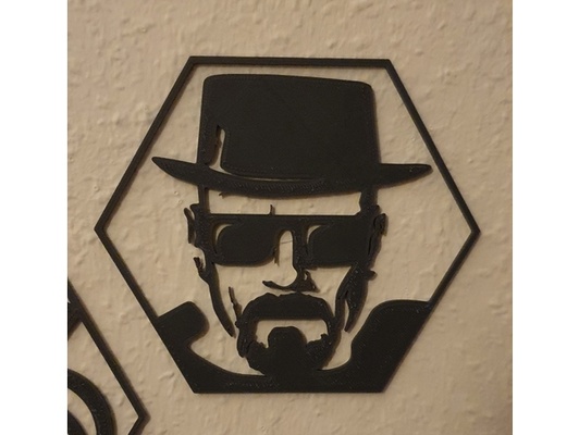 heisenberg 100hex by kawims hommes breaking bad 3d print model - Mito3D
