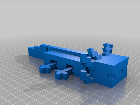 articulate minecraft axolotl by 28cschmitz 3d print model - Mito3D