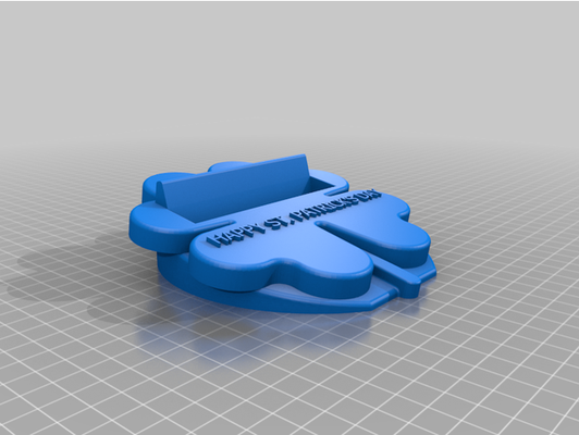 st patrick's gün kart kulp destek by dmvc 3d print model - Mito3D