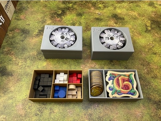 gutenberg add-on boxes by artaiusardent boardgame accessories organizer 3d print model - Mito3D