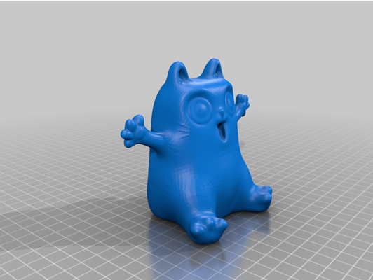 cucú gato súper sencillo canciones by relativistakilljoy lindo felino gatito modelo escultura 3d print model - Mito3D