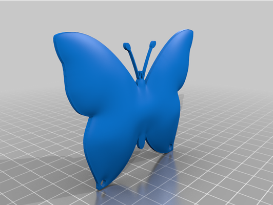 butterfly ribbon hanger by onos86 3d print model - Mito3D