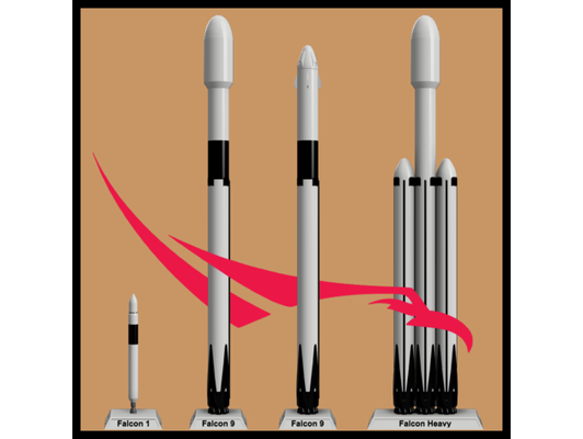 1 200 halcón familia by asparrizar 9 cohete espacio spacex 3d print model - Mito3D