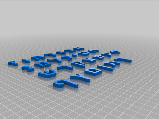hebrew letters - set individual by zroiy ngss ccss alphabet 3d print model - Mito3D