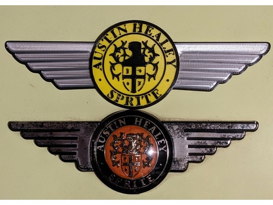 austin healey lutin capuche badge ailes logo by cymond 3d print model - Mito3D