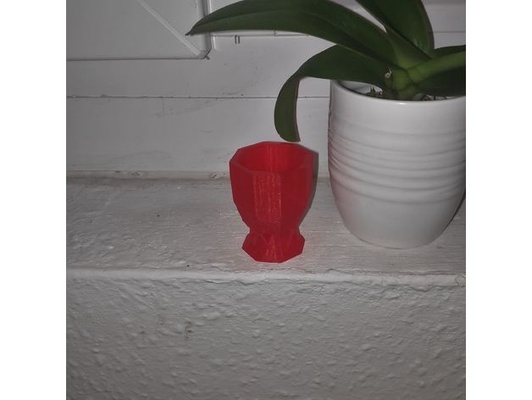 interesting shot glass plant pot by vibeby laugh live love 3d print model - Mito3D