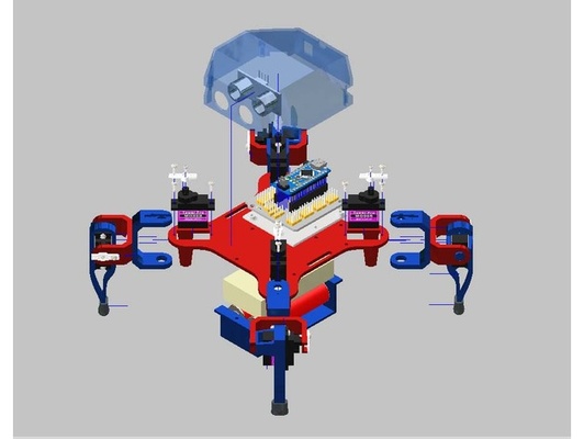 robot kreeper by cmarinv2005 arduino nano cuadrupedo servo mg90s shield 3d print model - Mito3D