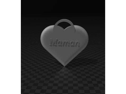 porte cl maman by neoruin1 coeur cœur 3d print model - Mito3D