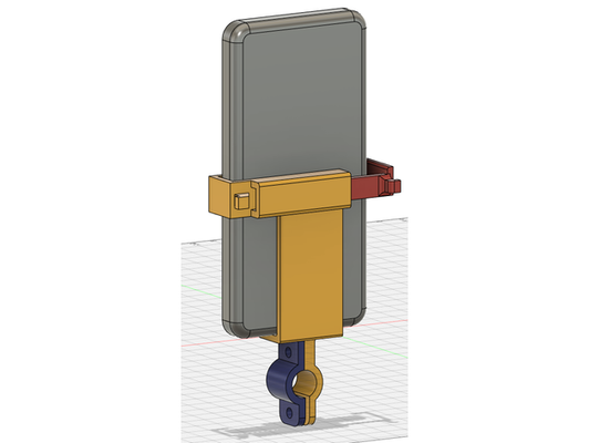 microfone ficar pé phone suporte by bateria fervida ajustável grampo smartphone 3d print model - Mito3D